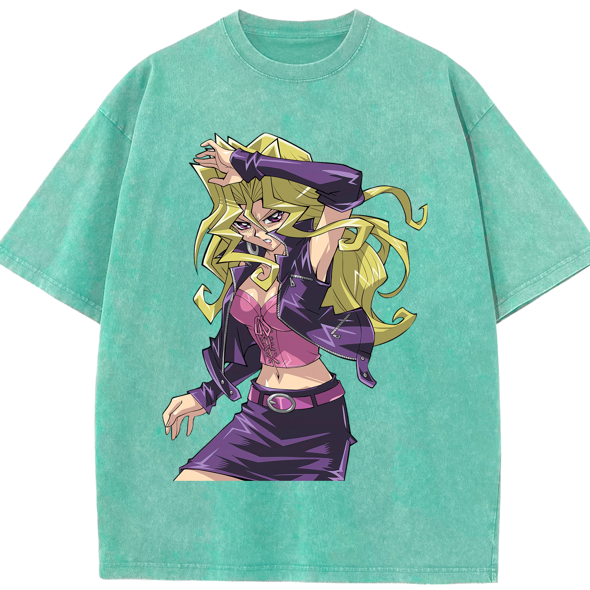 （画像用） 遊☆戯☆王 Yu-Gi-Oh! 綿100% ヴィンテージ風 半袖Tシャツ（フロントプリント）